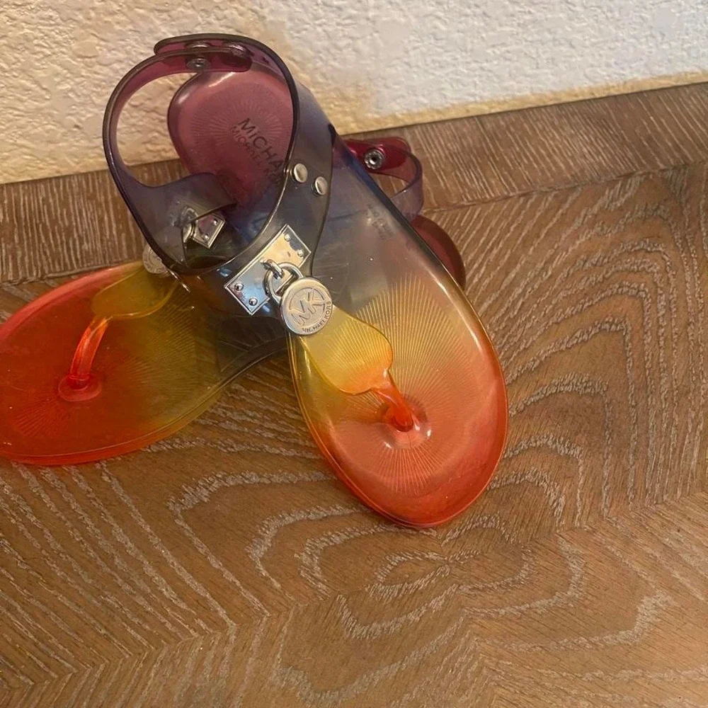 Michael Kors girls rainbow sandals size 11